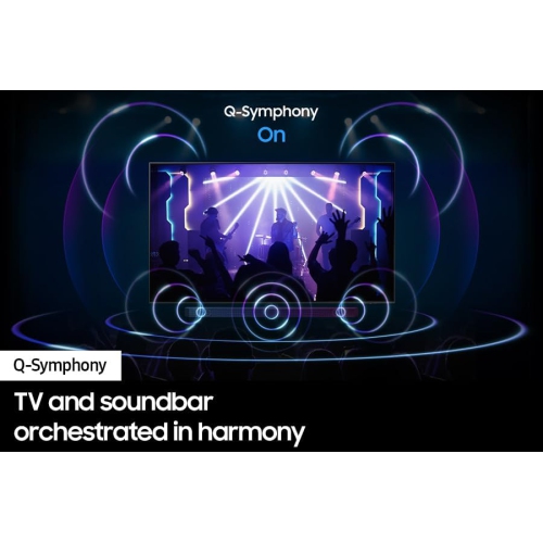 Téléviseur intelligent UHD Crystal de 98 po de SAMSUNG à processeur Crystal 4K, taux de rafraîchissement 120 Hz, Q-Symphony, design mince Air -