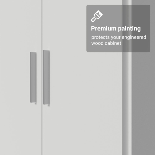 Madesa Kitchen Pantry Storage Cabinet 2 Doors with 5 Utility Shelves 23"L Wooden Organization Unit for Kitchen - White