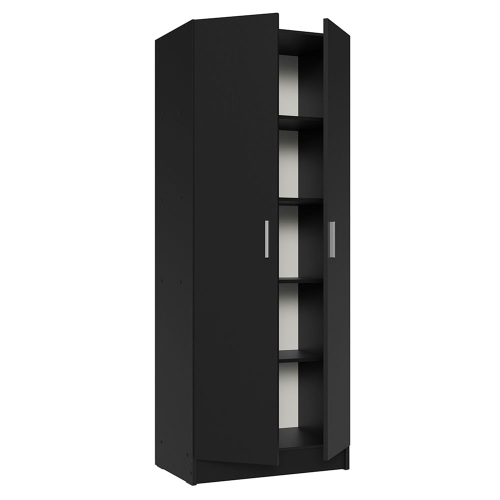 Armoire de rangement à 2 portes avec 5 tablettes utilitaires Madesa Kitchen Pantry Unité de rangement en bois de 23 po de long pour la cuisine -