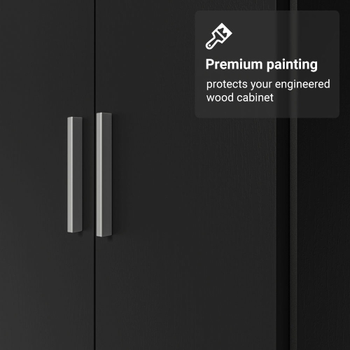 Armoire de rangement à 2 portes avec 5 tablettes utilitaires Madesa Kitchen Pantry Unité de rangement en bois de 23 po de long pour la cuisine -