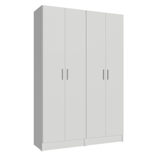 Ens. 2 armoire garde-manger Madesa Garage avec 5 tablettes utilitaires, unité de rangement en bois de 23&nbsp;po de long pour garage - Blanc