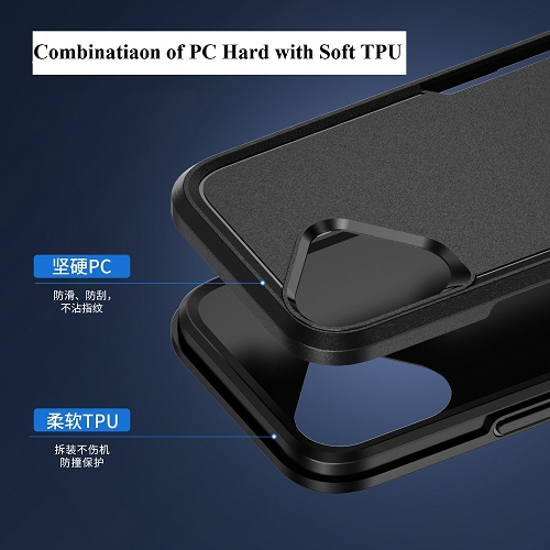 TopSave – Étui mince, léger, robuste et protecteur Armor pour iPhone 16 plus de 2 po, noir, nouveau style Matt Polish PC+TPU 6,7-en-1