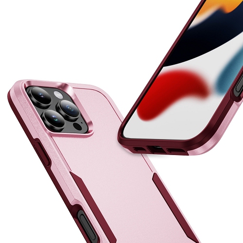 TopSave – Étui mince, léger, robuste et protecteur Armor pour iPhone 16 Pro de 2 po, rose, nouveau style Matt Polish PC+TPU 6,3-en-1