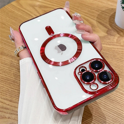 TopSave – Étui souple transparent pour iPhone 16 Pro Max de 6,9 po, objectif d’appareil photo protection complète, avec MagSafe, étui en TPUR électro