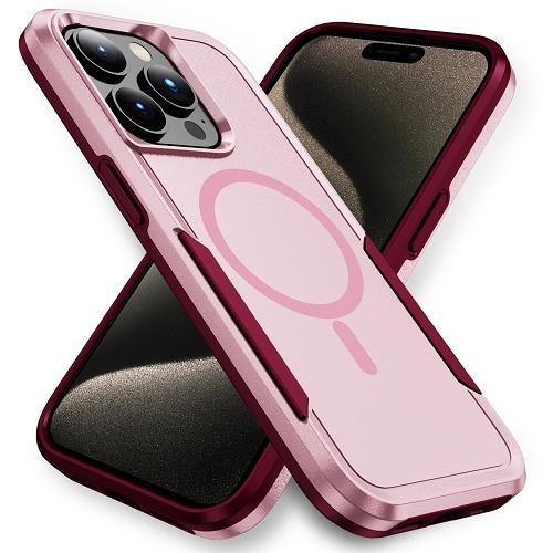 TopSave – Étui protecteur mince, léger, robuste, résistant et robuste protecteur Armor pour iPhone 16 plus de 6,7 po, rose, nouveau style MAGSAFE