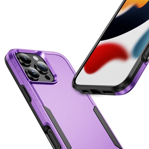 TopSave New Style Matt Polish PC+TPU 2 in 1 Slim Lightweight Shockproof, Rugged, Protective Armor Case For iPhone 16 Pro Max 6.9-Inch, Purple