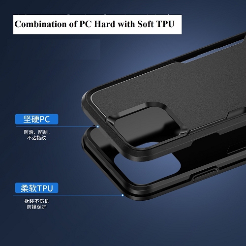 TopSave New Style Matt Polish PC+TPU 2 in 1 Slim Lightweight Shockproof, Rugged, Protective Armor Case For iPhone 16 Pro 6.3-Inch, Black