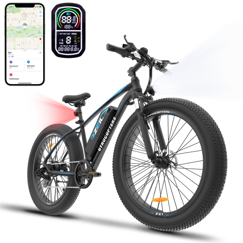 Vélo électrique pour montagne à gros pneus Zeil de Gyrocopters pour adultes avec moteur 500&nbsp;W | pneus 27,5* 3" | vitesse jusqu'à 40&nbsp;km/h |