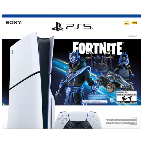 Ensemble avec console PlayStation 5 Slim et Fortnite Cobalt Star