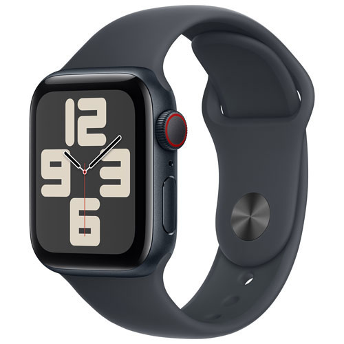 Apple Watch SE avec boîtier de 40 mm en aluminium minuit et bracelet sport minuit par Rogers - Moyen/Grand - Financement mensuel