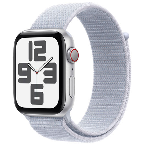 TELUS Apple Watch SE 44mm Silver Aluminum Case w/ Blue Cloud Sport Loop - Monthly Financing
