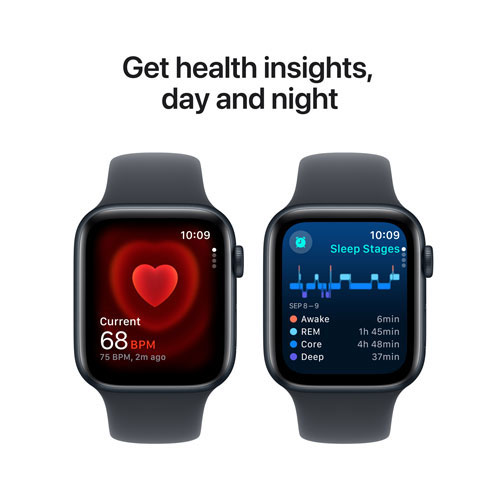 TELUS Apple Watch SE 44mm Midnight Aluminum Case w/ Midnight Sport Band - S/M - Monthly Financing