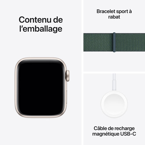 Rogers Apple Watch SE 40mm Starlight Aluminum Case w/ Lake Green Sport Loop - Monthly Financing