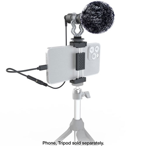 Bower Cardioid Condenser Microphone for Smartphones and DSLRs