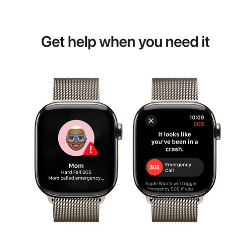 Freedom Mobile Apple Watch Series 10 42mm Natural Titanium Case w/Natural Milanese Loop-Monthly Tab Payment