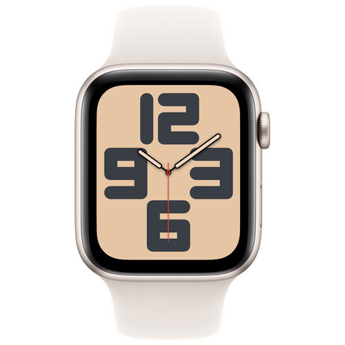 Freedom Mobile Apple Watch SE 44mm Starlight Aluminum Case w/Starlight Sport Band-M/L-Monthly Tab Payment