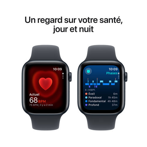Apple Watch SE avec boîtier de 44 mm en aluminium minuit et bracelet sport minuit par Freedom Mobile - Petit/Moyen - Paiement Balance mensuel