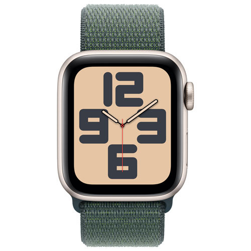 Freedom Mobile Apple Watch SE 40mm Starlight Aluminum Case w/Lake Green Sport Loop-Monthly Tab Payment