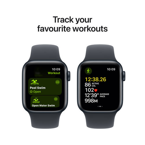 Freedom Mobile Apple Watch SE (GPS+Cellular) 40mm Midnight Aluminum Case w/Midnight Sport Band-S/M-Monthly Tab Payment