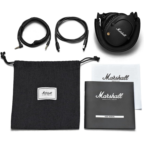 Marshall – Casque d’écoute Bluetooth à suppression active du bruit Monitor II, noir