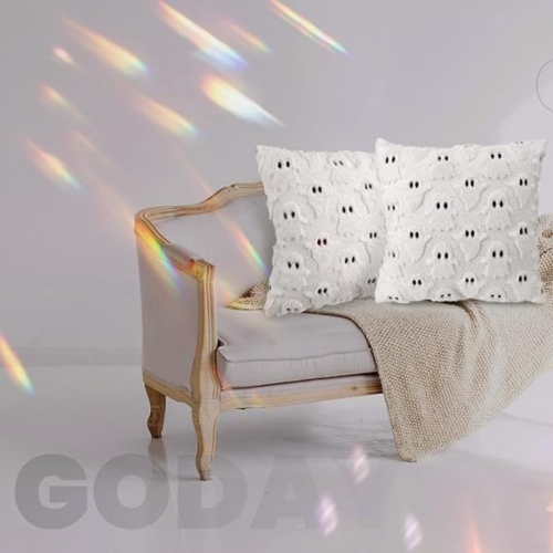 GODAYS 2 PCS Halloween Pillow Covers 18 x18 Inch Funny Ghost Throw Pillow Covers Halloween Plush Pillow Case Ghost Decor Throw Cushion Case for Sofa