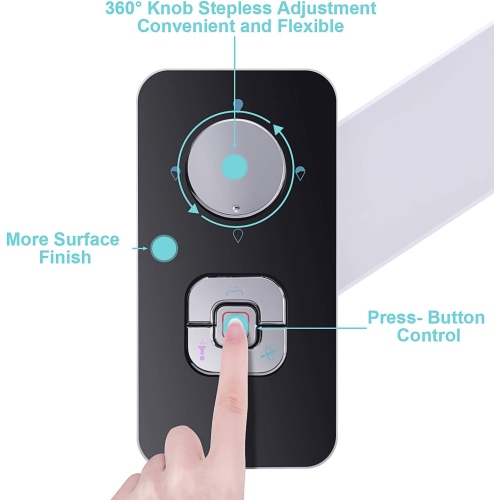 Bidet Attachment - Non-Electric Cold Water Bidet Toilet Seat Attachment with Pressure Controls, Retractable Self-Cleaning Dual Nozzles for Frontal &