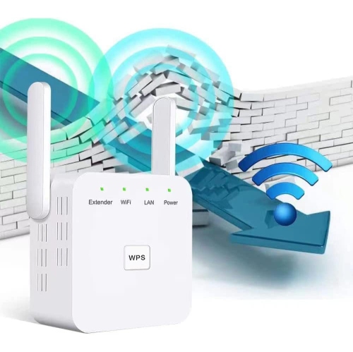 2024 Newest WiFi Extender, WiFi Repeater, WiFi Booster, Covers Up to 9860 Sq.ft and 60 Devices, Internet Booster - with Ethernet Port, Quick Setup,