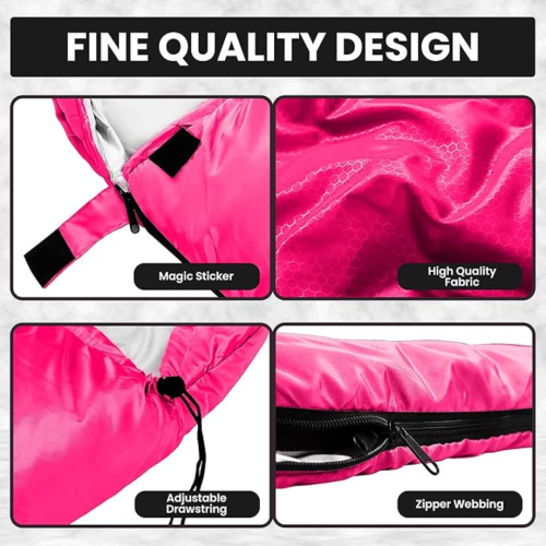 Sleeping Bags, 4 Seasons Sleeping Bag with Zippered Holes for Arms and Feet, Warm Cold Weather Lightweight Waterproof Sleeping Bags for Kids Adults