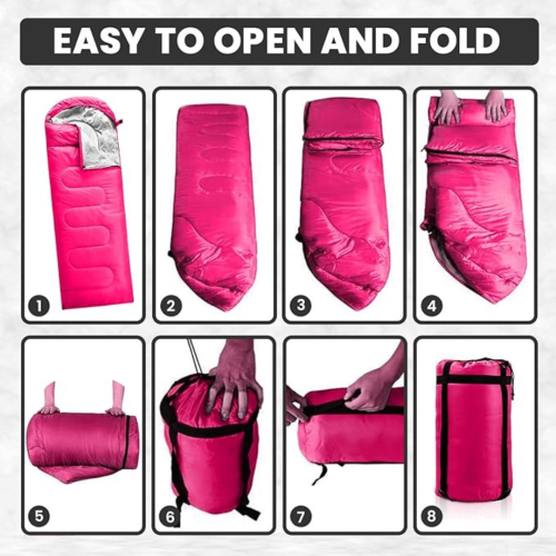 Sleeping Bags, 4 Seasons Sleeping Bag with Zippered Holes for Arms and Feet, Warm Cold Weather Lightweight Waterproof Sleeping Bags for Kids Adults