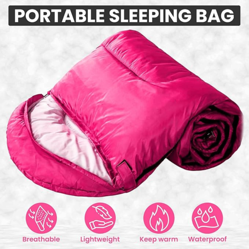 Sleeping Bags, 4 Seasons Sleeping Bag with Zippered Holes for Arms and Feet, Warm Cold Weather Lightweight Waterproof Sleeping Bags for Kids Adults