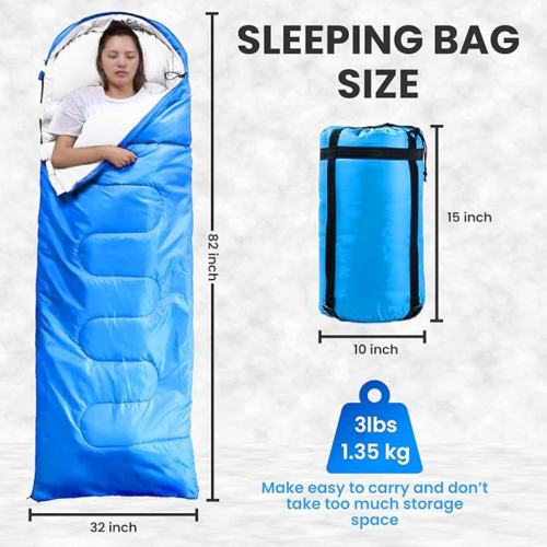 Sleeping Bags, 4 Seasons Sleeping Bag with Zippered Holes for Arms and Feet, Warm Cold Weather Lightweight Waterproof Sleeping Bags for Kids Adults