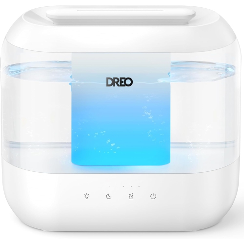 DREO  4L Humidifiers for Bedroom, 28Db Quiet Top Fill Supersized Cool Mist Humidifier for Baby Large Room