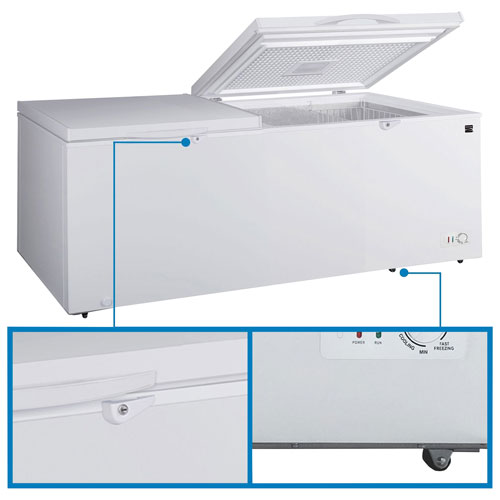 Kenmore 21 Cu. Ft. Garage Ready Convertible Freezer/Fridge with LED Lighting - White