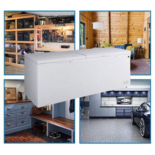 Kenmore 21 Cu. Ft. Garage Ready Convertible Freezer/Fridge with LED Lighting - White