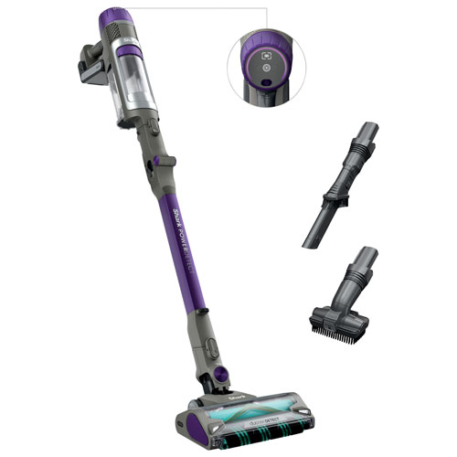 Image 1 of 8.. Shark PowerDetect Cordless Stick Vacuum - Grey/Purple