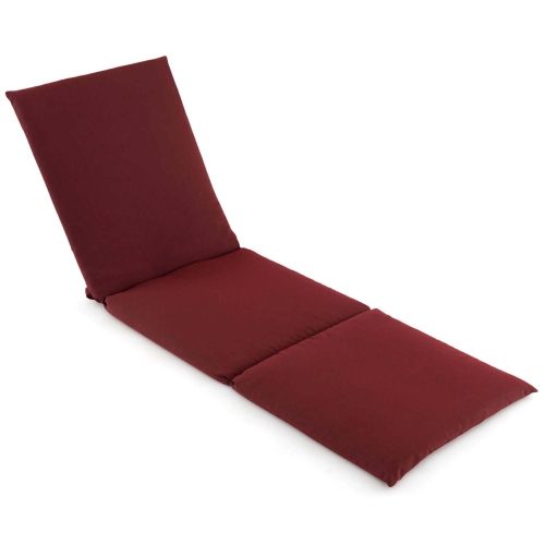 Coussin de chaise longue d'extérieur 1 pièces de Costway avec sangles de fixation autoagrippantes pour patio - Rouge