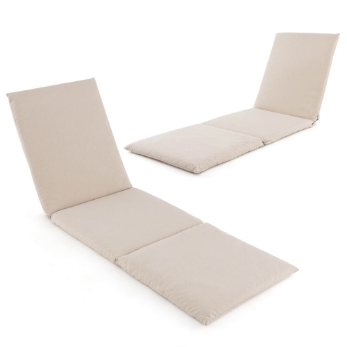 Coussin de chaise longue d'extérieur 2 pièces de Costway avec sangles de fixation autoagrippantes - patio