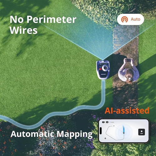 Segway Navimow i105N Robotic Lawn Mower, Wireless AI Mapping, EFLS 2.0 Positioning, VisionFence Obstacle Avoidance, App Control