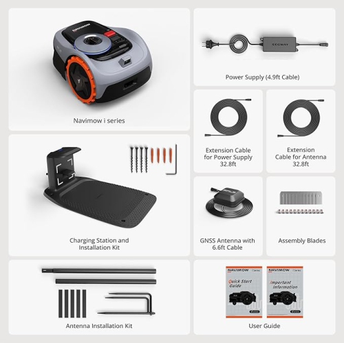 Segway Navimow i105N Robotic Lawn Mower, Wireless AI Mapping, EFLS 2.0 Positioning, VisionFence Obstacle Avoidance, App Control