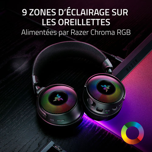 Casque de jeu sans fil Kraken V4 Pro de Razer - Noir