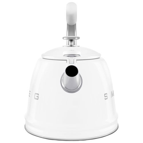 Bouilloire de cuisinière Années 50 de Smeg - 2,3 l - Blanc/Acier inoxydable