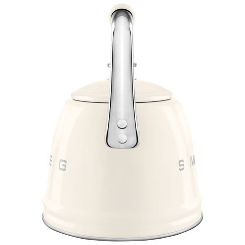 Smeg 50's Style Stovetop Kettle - 2.3L - Cream/Stainless Steel