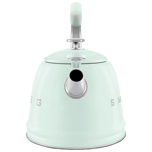 Bouilloire de cuisinière Années 50 de Smeg - 2,3 l - Vert pastel/Acier inoxydable