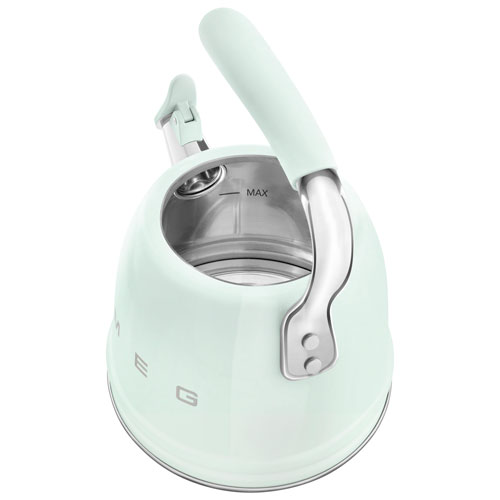 Bouilloire de cuisinière Années 50 de Smeg - 2,3 l - Vert pastel/Acier inoxydable