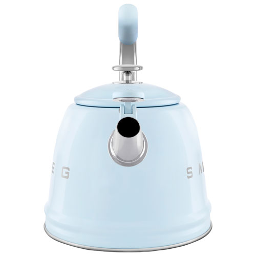 Bouilloire de cuisinière Années 50 de Smeg - 2,3 l - Bleu pastel/Acier inoxydable