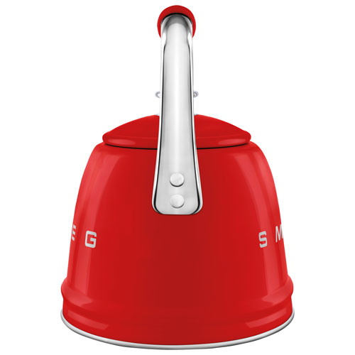 Bouilloire de cuisinière Années 50 de Smeg - 2,3 l - Rouge/Acier inoxydable
