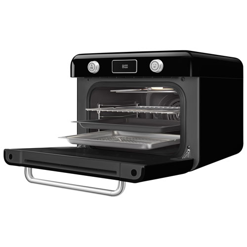 Four grille-pain de comptoir 10-en-1 avec friture à air chaud et cuisson à vapeur de Smeg - 1,05 pi³ - Noir