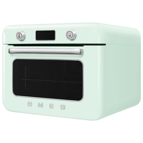 Smeg 10-in-1 Countertop Combination Air Fryer Toaster Oven with Steam - 1.05 Cu. Ft. - Pastel Green