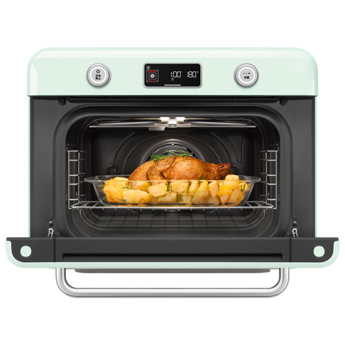 Smeg 10-in-1 Countertop Combination Air Fryer Toaster Oven with Steam - 1.05 Cu. Ft. - Pastel Green