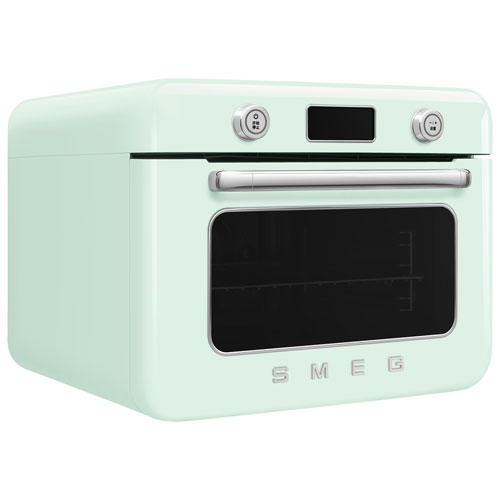 Smeg 10-in-1 Countertop Combination Air Fryer Toaster Oven with Steam - 1.05 Cu. Ft. - Pastel Green